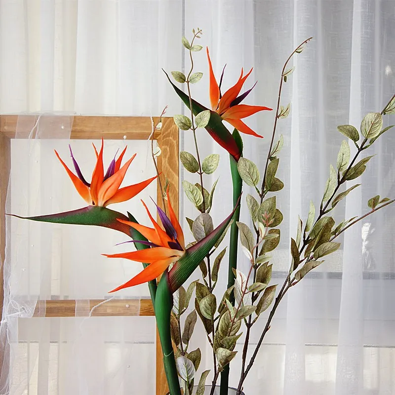 Flor artificial de tacto real, - Bird Paradise Strelitzia reseña y precio